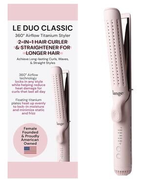 L'ANGE HAIR Le Duo Grande 360° Airflow Straightener - Blush - New Open Box